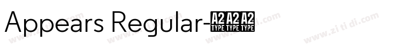 Appears Regular字体转换